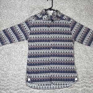 Paul & Joe Paris Shirt Mens Medium Button Front Print Long Sleeve cotton Floral